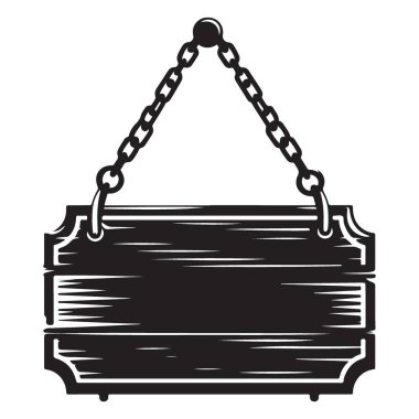 Asılan Ahşap İşaret Vektörü Reklamcılık ve Bilgi ResmiComment