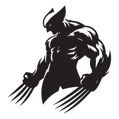 Güçlü Wolverine Siluet Görüntü Marvel Süper Kahraman Eylem Figürü