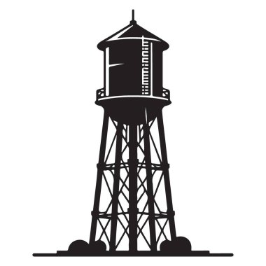 Tarihi Simge Tasarımları için Klasik Su Kulesi Görünümü