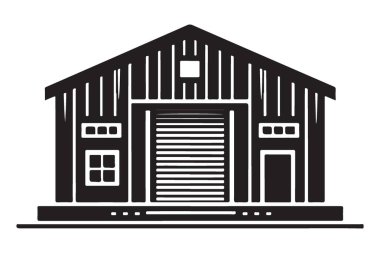 Kırsal Tarım ve Kırsal Tasarımlar İçin Kırsal Ahır Görüntü Çizimi