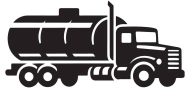 Yakıt Tankeri Kamyonu Siluet Teslimat Kamyonu Ticari Görüntü