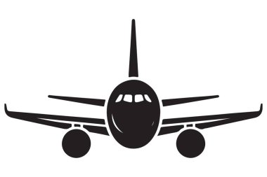 Hava Seyahat ve Ulaşım Tasarımı için Vector Airplane Illustration