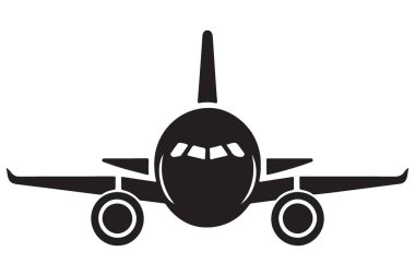 Modern Uçak Silueti Havacılık ve Seyahat Konseptleri Çizimi