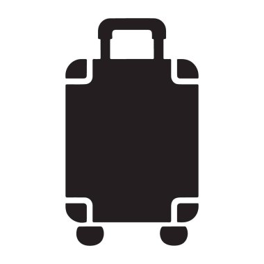 Siluet Suitcase Vector Seyahat ve Tatil Tasarımı İllüstrasyonu
