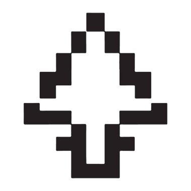 Basit Piksel Ok Vektör Tasarımı İşaretleyici Simgesi Clipart Sanatı