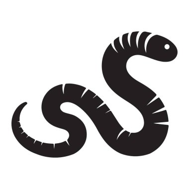 Doğa ve biyoloji kavramı için basit toprak solucanı çizimi