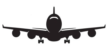 Ticari Havayolu Silueti Uçan Görüntü Görünümünün Üzerinde Görüntü Görünümünü Kaldırıyor