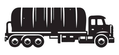 Yakıt Tankeri Vektör Resimli Taşıma ve Taşıma Tasarımı