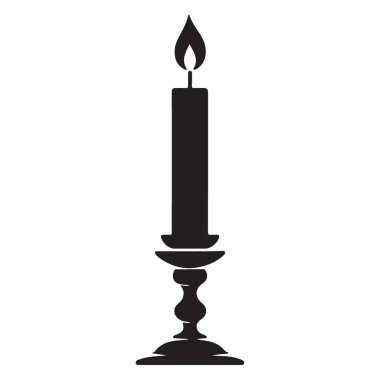 Duraklı Zarif Mum Siluet Vektör ResimleriName