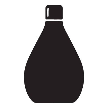 Losyon şampuan kutusu vektörü için gözyaşı damlası şekilli şişe silueti