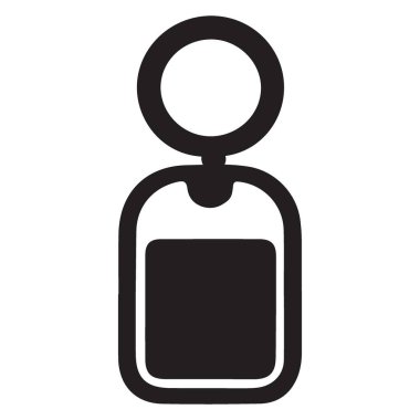 Tanımlama ve damgalama kavramı tasarımı için basit bir rozet silueti