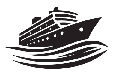 Denizcilik Seyahatleri İçin Klasik Okyanus Gemisi Silüeti ResimleriComment