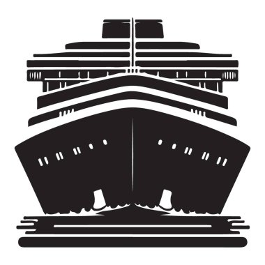 Majestic Cruise Gemisi Ön Görünüm Siluet Denizcilik Sanatı