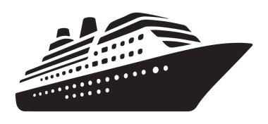 Seyahat Gemisi Vektör İllüstrasyonu Majestic Okyanus Gemisi Tatil Denizi Seyahati