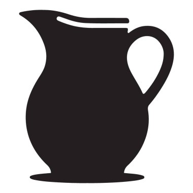 Zarif Sürahi Vektör Çizimi Suyu ya da İçecek Grafik Tasarımı