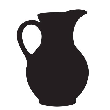 Kitchenware İlgili Tasarımlar için Siyah Sürahi İllüstrasyon Vektörü