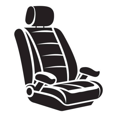 Kol Dinginliği Siluet Vektör Grafiği İndirilmiş Ergonomik Otomobil Koltuğu