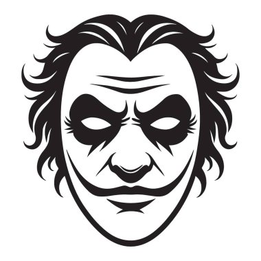 Lash Vektör Grafik Tasarımı Karanlığı Tasarlayan Joker Silueti