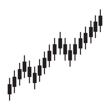 Yükselen Mum Çizelgesi Piyasa Grafiği Yatırımcılar için Görüntü