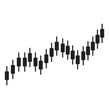 Bullish Candlestick Grafik Şablonu Yükselen Eğilim Verilerini Gösteriyor