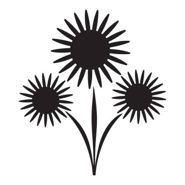 Yaratıcı Grafik Tasarım Projeleri için Şık Ayçiçeği Silüeti Çizimi