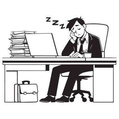 İşyerindeki Yangınlar Yorgun Profesyonel Uyuyan Resimler