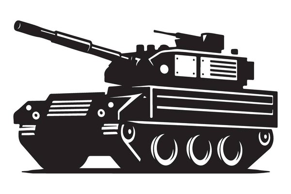Современный силуэт боевого танка готов к развертыванию