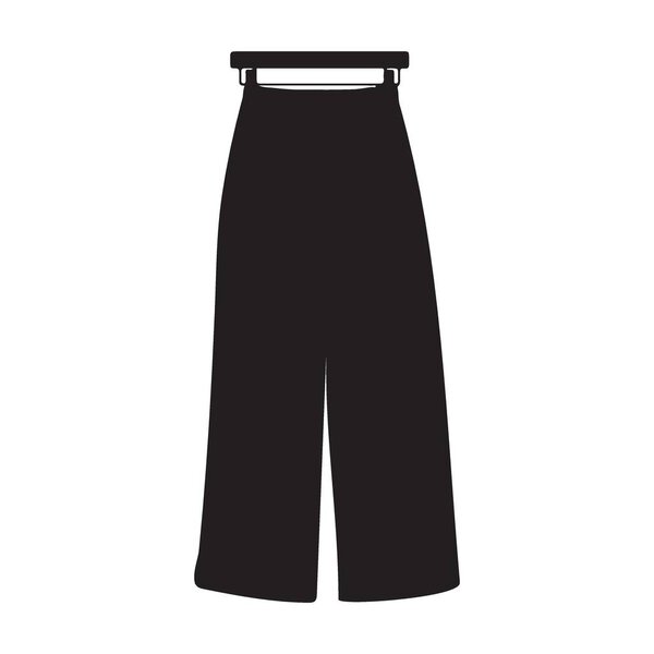 Silhouette of Elegant Black Wide Leg Pants Fashion Icon