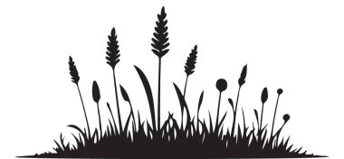 Serene Meadow Grass Siluet Görüntü Geliştirme Doğal Peyzaj Tasarımı