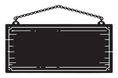 Depo Reklamları veya Bilgi Kurulu için Boş İmza Siluet Vektörü