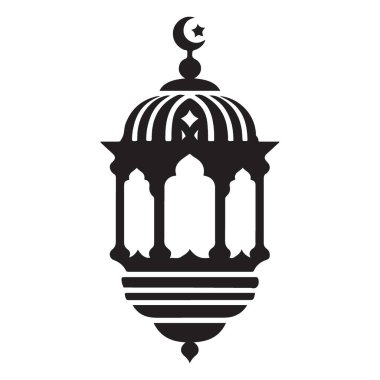 Ramazan Feneri Silüeti Geleneksel Müslüman Kültür Tasarımı