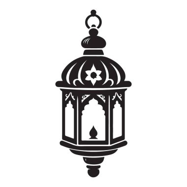 Vintage Lantern İllüstrasyon Süslemesel Işık Kaynağı Görüntü Grafiği