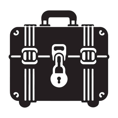 Klasik Bavul İllüstrasyonu Klasik Seyahat Macera Simgesi