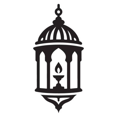 Dekoratif Fener Zarif Işıklandırma Tasarımlarının Vektör Silüeti