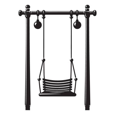 Oyun Bahçesi Eğlencesi için Çocuklar Siluet Vektör İllüstrasyonu