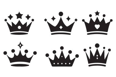 Görkemli Grafik Projeleri Yüksek Çözünürlüklü Crown Vektör Sanatı