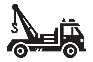 Araç Kurtarma Servisi için Ağır Görev Çekici Silueti Resmi