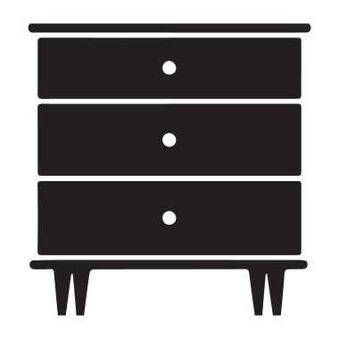 Modern Ev Tasarımı İçin Basit Giyinen Siyah Siluet Çizimi