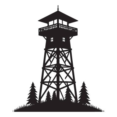 Orman Yangını Gözcü Kulesi Vahşi Yangını Önleme Görünümü