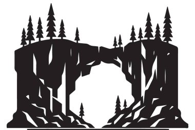 Jeolojik Harikalar İçin Doğal Kaya Kemeri Görüntü Tasarımı