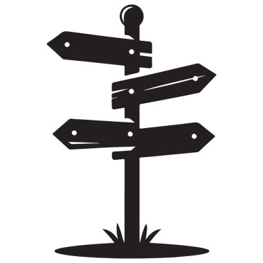 Tahta İmza Kalesi Silueti Resimlendirme Yönlendirme ve Seyahat Temaları