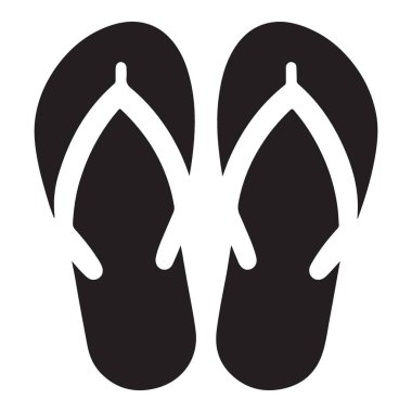 Yazın Siyah ve Beyaz Terlik Vektör İllüzyonu