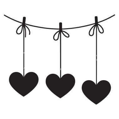 Zarif Kalp Dekorasyonları Romantik Olaylar İçin İpten Sallanıyor