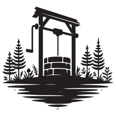 Ormandaki Kırsal Su Kuyusu Görüntü Görüntüsü