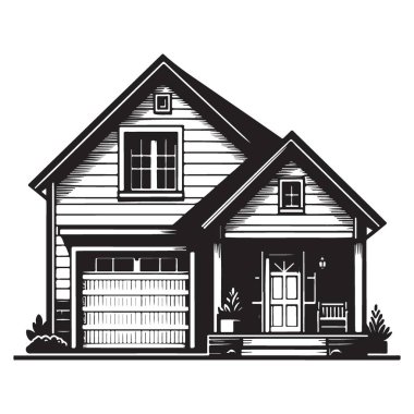 Emlak için Modern Ev Vektörü İllüstrasyonu İdeal