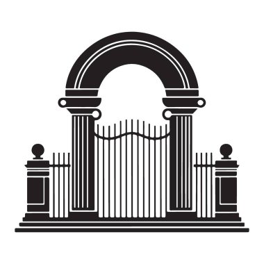 Süslü Kapı Silüeti Mimari ve Tasarım Projeleri Çizimi