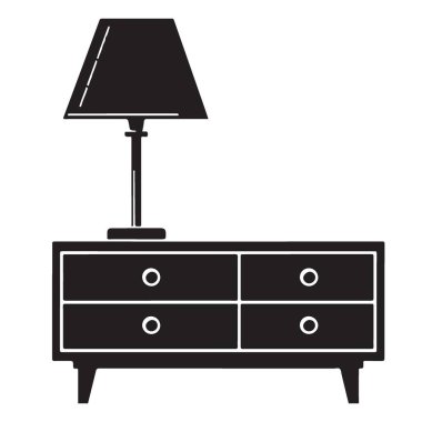 İç Tasarım İçin Lamba Siluet Vektör ResmiComment