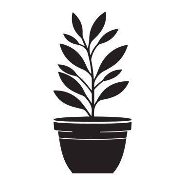 Şık Saksı Bitkisi Çizimi Modern Botanik Dokunuşu ekler