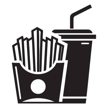 Lezzetli Fast Food kombinasyonu Çıtır Patates kızartması ve gazoz