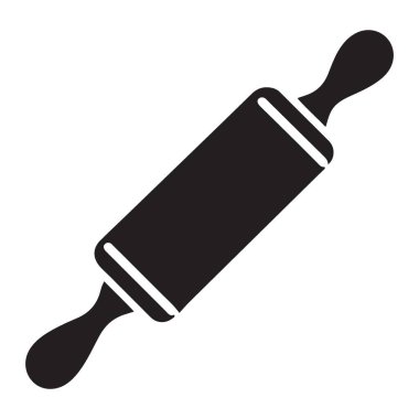 Yuvarlanan İğne Silueti Ev Yapımı Pişirme ve Pastalar İçin Gerekli Aracı